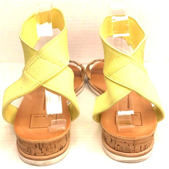 DOLCE VITA X ANTROPOLOGIE VIVIAN LEATHER AND TEXTILE SANDALS WOMENS SIZE 9.5M - Picture 4 of 11